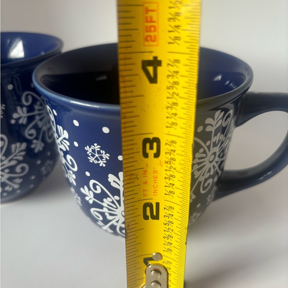 Blue Snowflake Ceramic Mugs - Picture 7 of 7